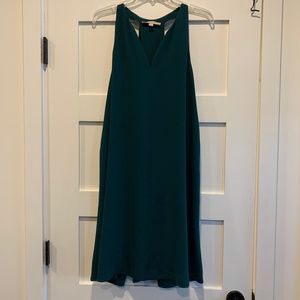 Loft T-Back Trapeze Dress Green - Size L